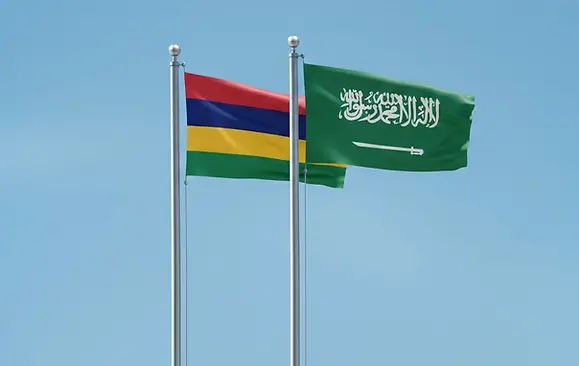 Saudi E-Tourist Visa for Mauritius citizens – Mauritius and Saudi Arabia flags representing online Saudi visa eligibility for Mauritians