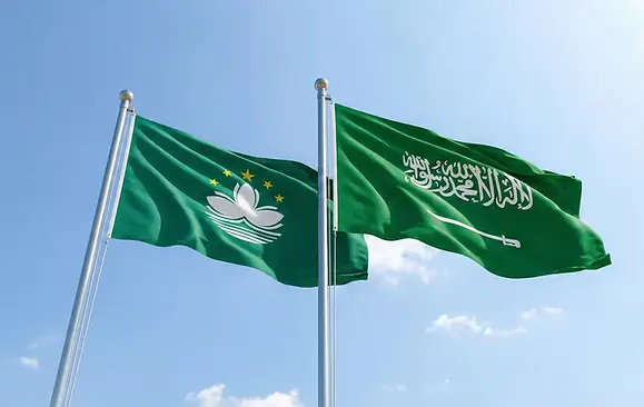 Saudi E-Tourist Visa for Macau citizens – Macau and Saudi Arabia flags representing online Saudi visa eligibility for Macanese