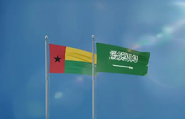 Saudi E-Umrah Visa for Guinea-Bissau citizens � Guinea-Bissau and Saudi Arabia flags representing online Saudi visa eligibility for Bissau-Guineans