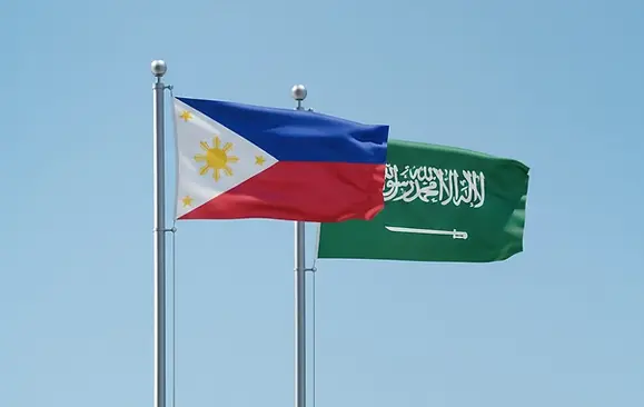 Saudi E-Tourist Visa for Philippines citizens – Philippines and Saudi Arabia flags representing online Saudi visa eligibility for Filipinos