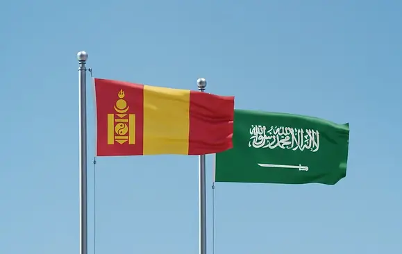 Saudi E-Tourist Visa for Mongolia citizens – Mongolia and Saudi Arabia flags representing online Saudi visa eligibility for Mongolians