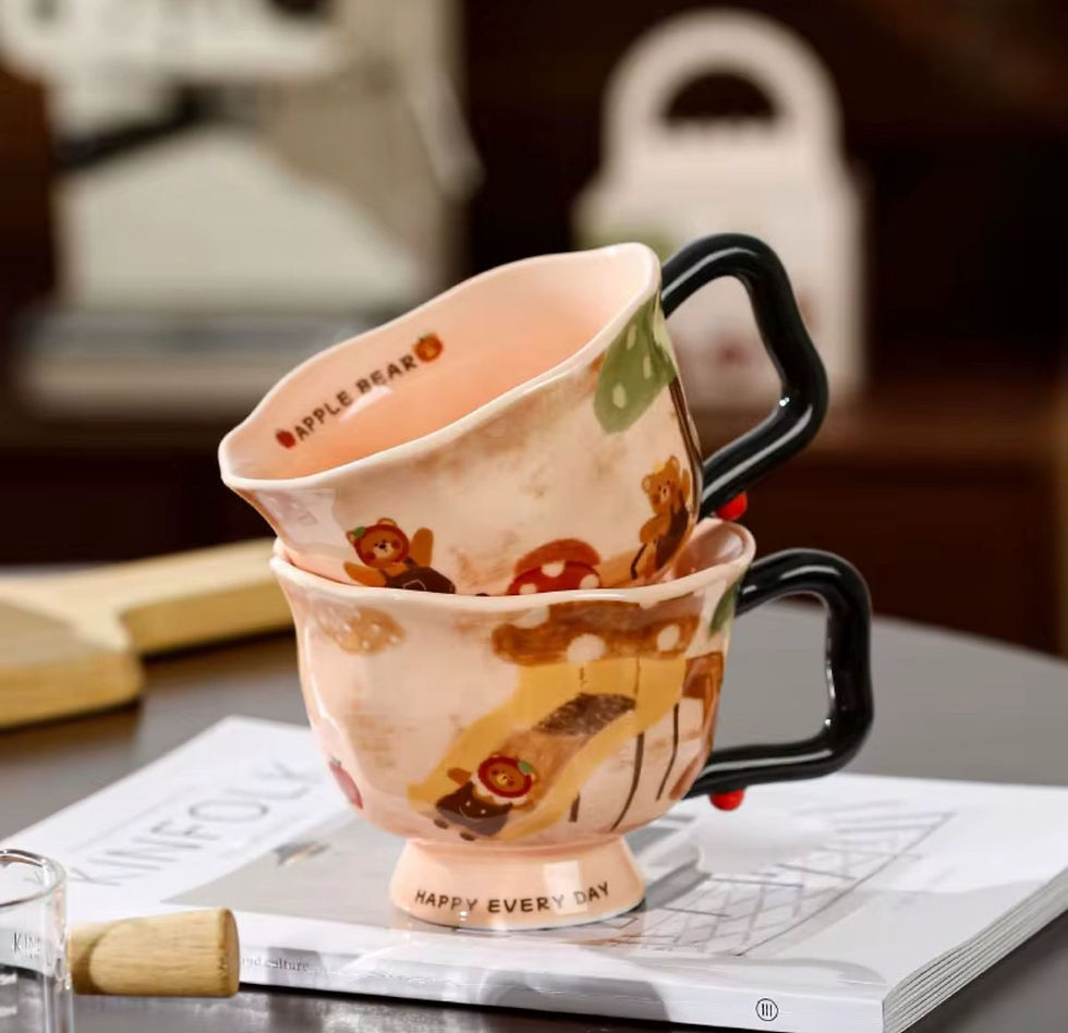 Thumbnail: Keramische Mok "Happy Every Day" - Apple Bear Collectie