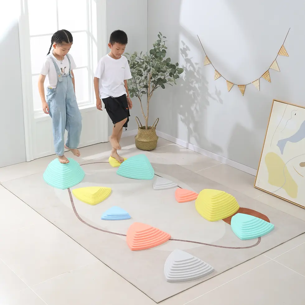 Thumbnail: 11 stuks Driehoek Balans Stapstenen-Pastel kleuren