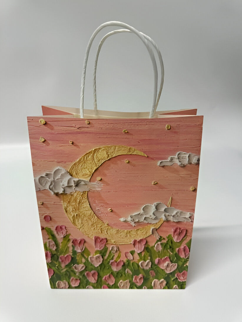 Thumbnail: 8 x Cadeautassen SET - 4 Verschillende Afbeeldingen