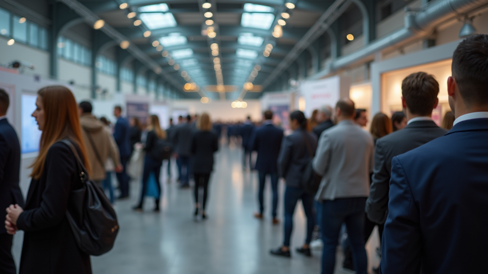 Eye-level view of a recruitment fair showcasing diverse candidates