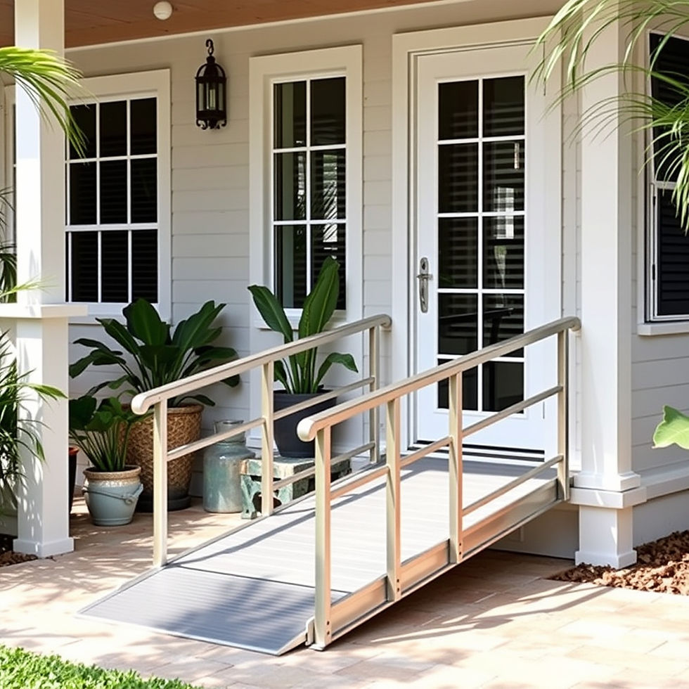 Installed ramp on porch