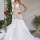 Thumbnail: T202060 Illusion Bodice  NWT V-neck Sequin Lace Tulle & Organza Wedding Dress