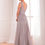Thumbnail: Jasmine B173002 Long V-neck Poly Chiffon Dress NWT