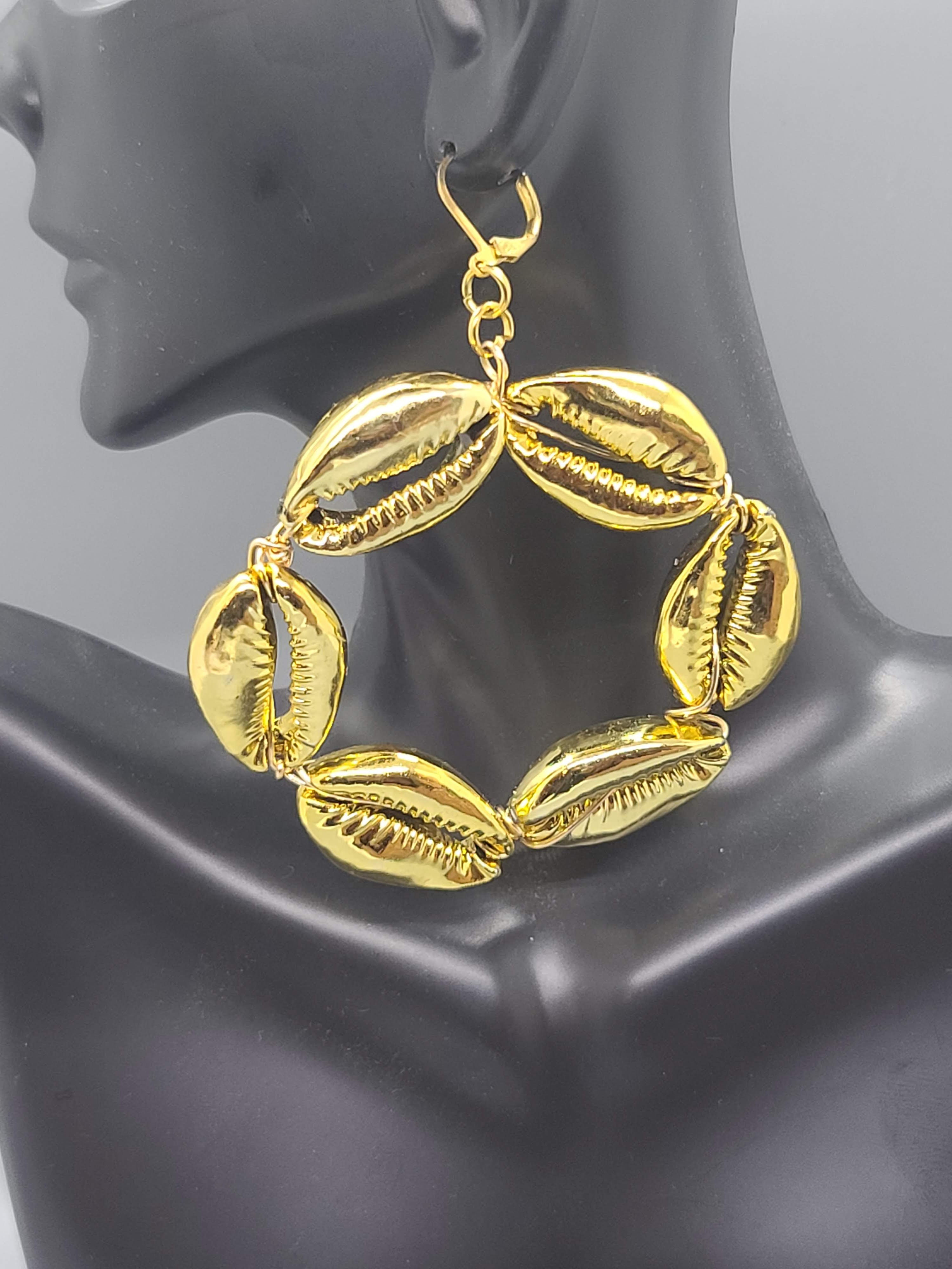 Cowrie Hoops