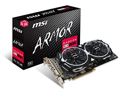MSI Armor Radeon RX 580 Overclocked Dual-Fan 8GB GDDR5 PCIe Video Card