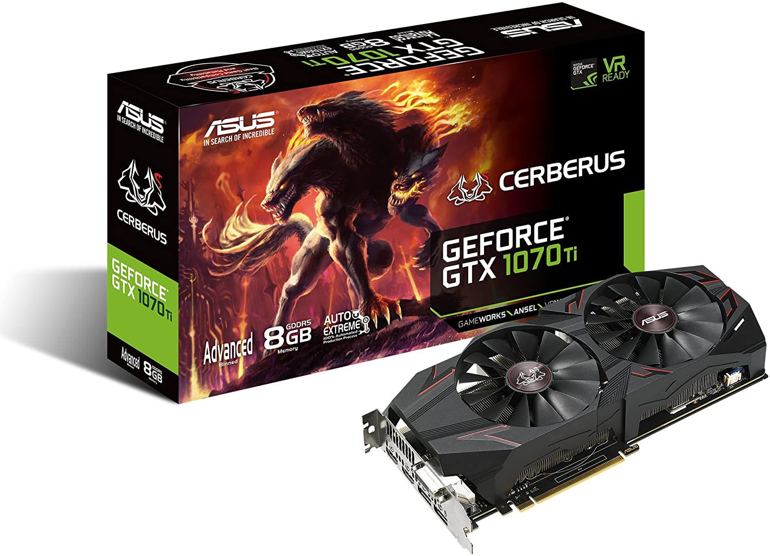 ASUS Advanced Edition - Graphics Card - GF GTX 1070 Ti - 8 GB GDDR5 - PCIe 3.0