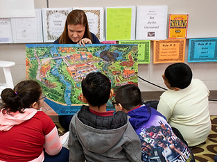 Fifth graders learn about pollution and the ways in which litter can affect our waterways
