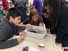 Students get an up close look at the critters that live in their creek and discuss what critters help keep their streams clean.