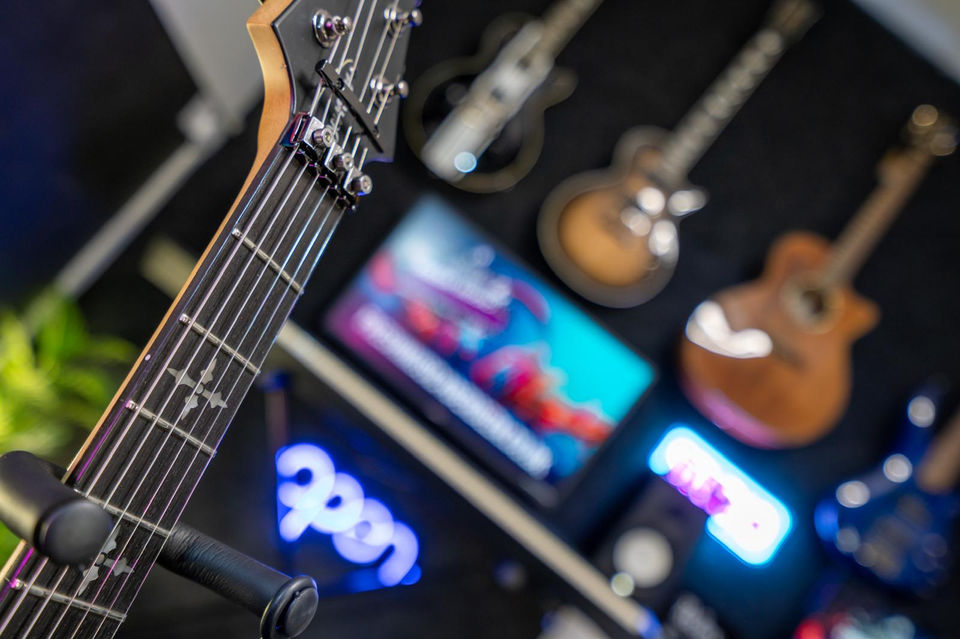 Guitar in Fresh Music Aberdeen Studio
