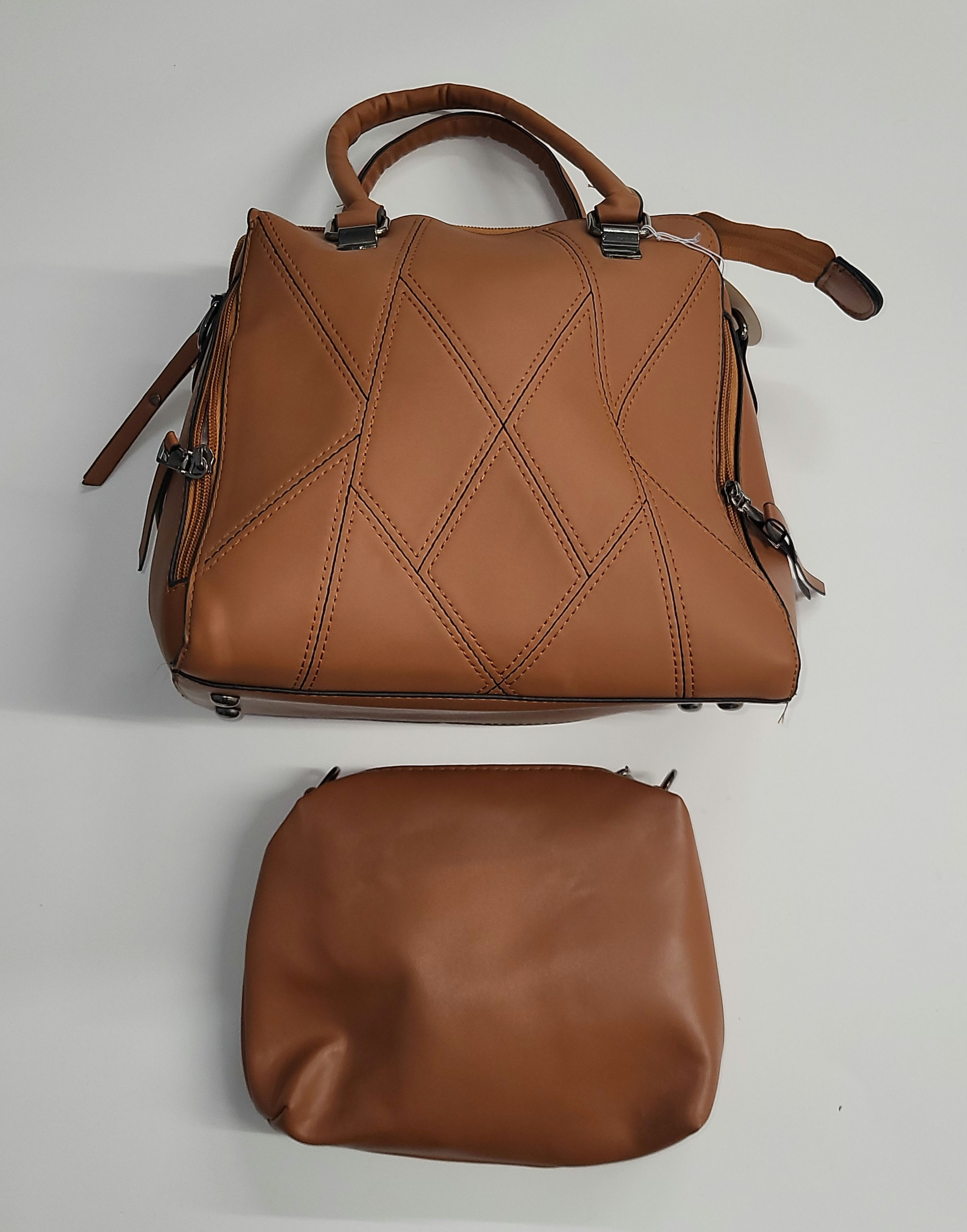 Minimalist 4pc. Brown leather set 