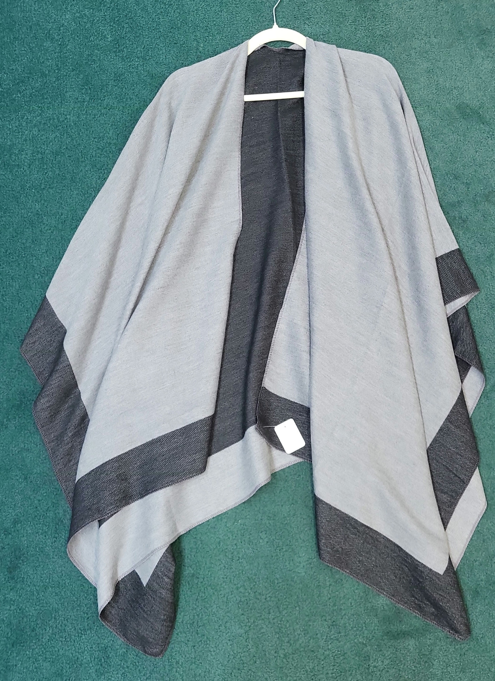 Black/Grey Cardigan Shawl
