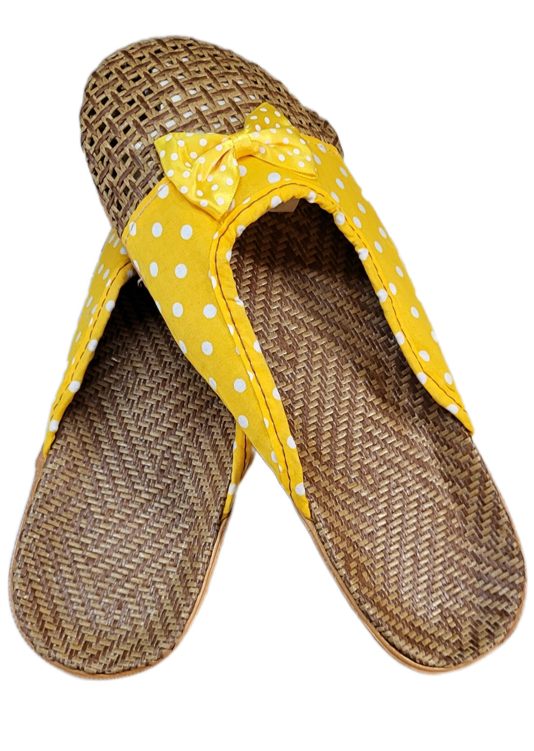 Woven mini bow slippers 