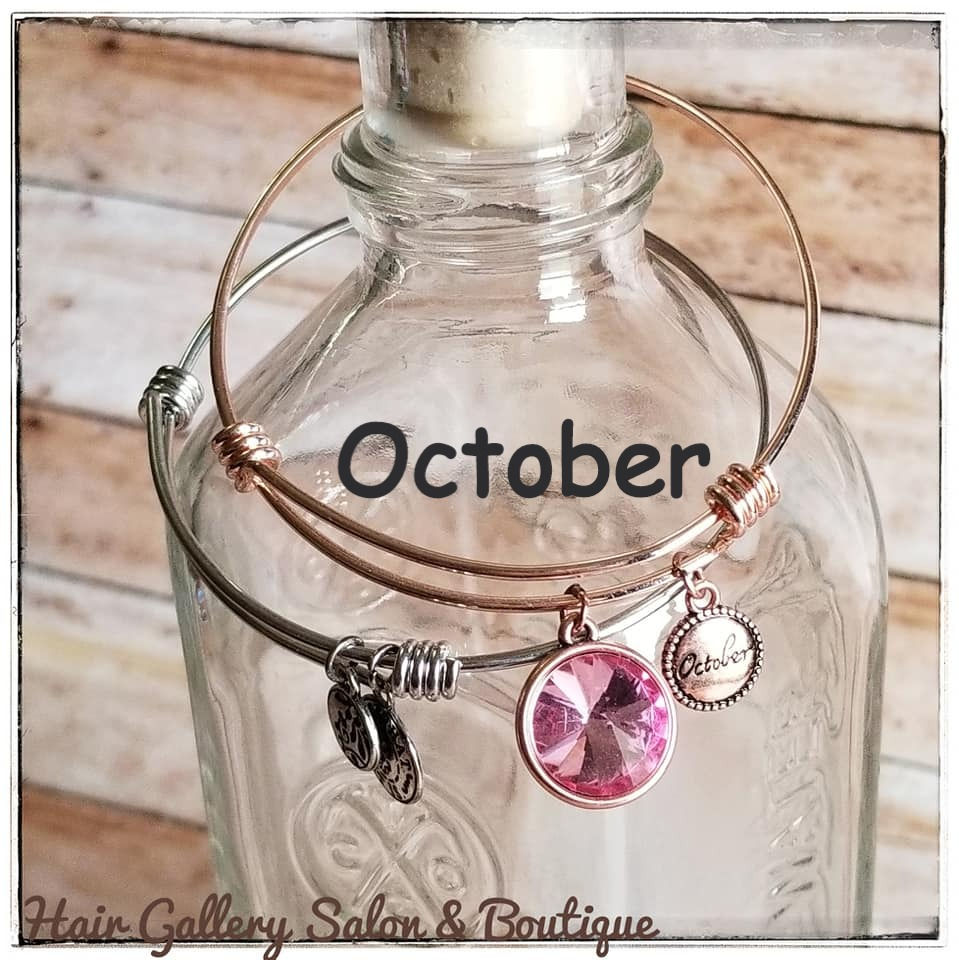 Thumbnail: Birthstone Dangle Bracelet's (Rose)