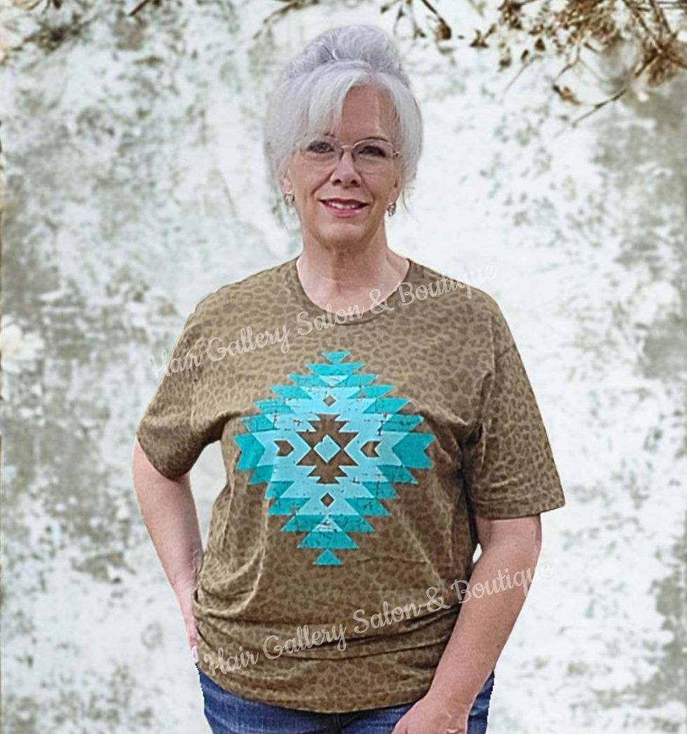 Thumbnail: Kakhi Leopard Aztec Tee
