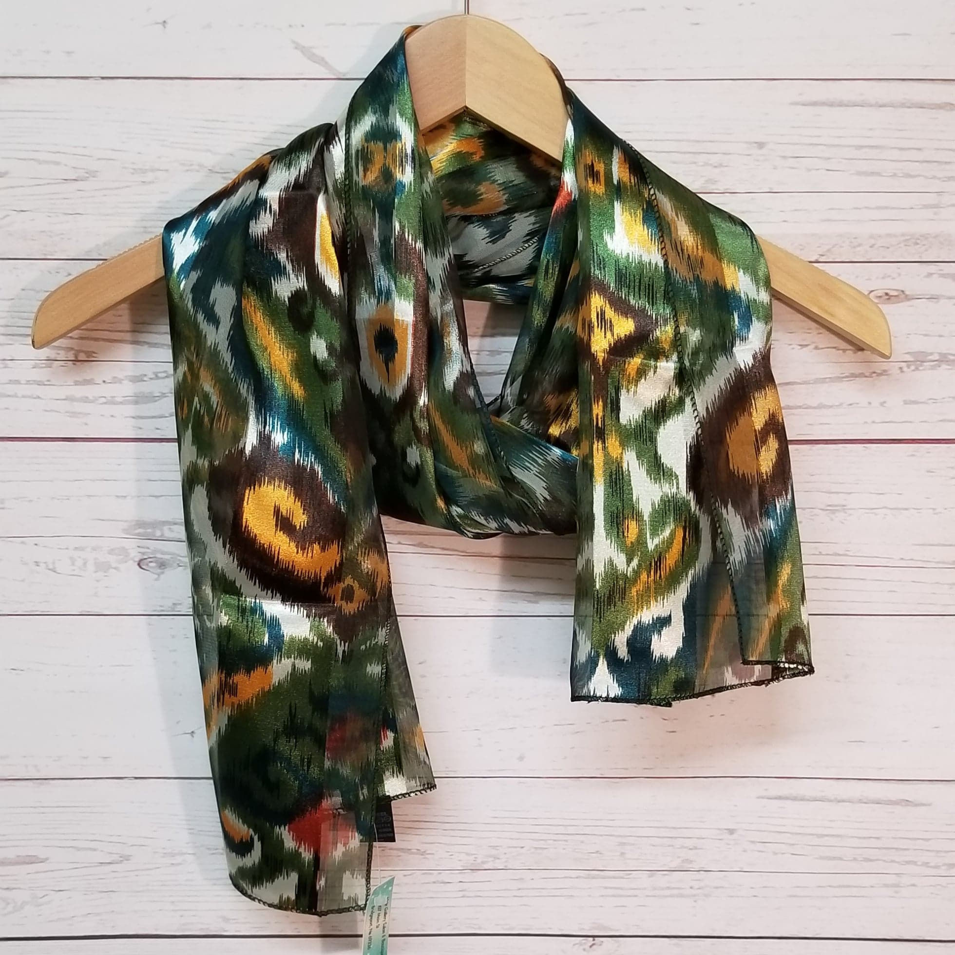 Green Silky Scarf