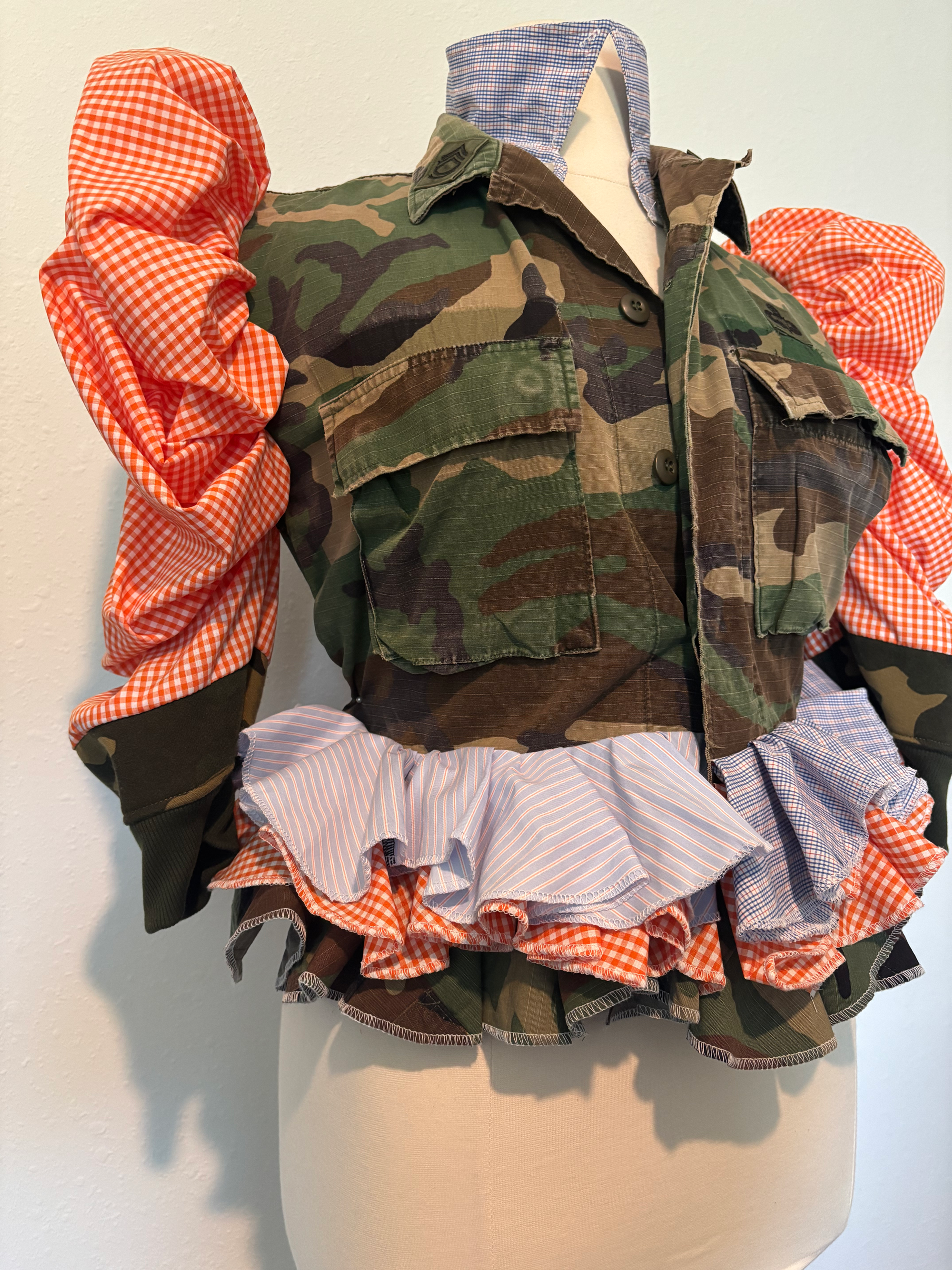 Couture Peplum Camo Jacket XL 12/14 