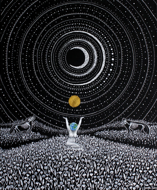 Janette Leino taide pointillismi art pointillism psychedelic