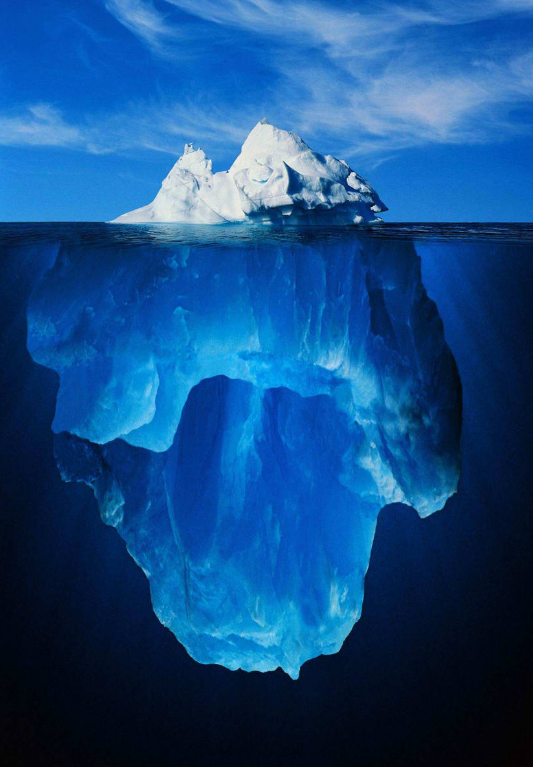 Iceberg analogy
