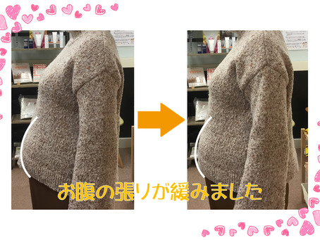 お腹の張りへの施術