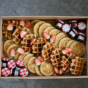 Belgian Waffles & Pancake Platter