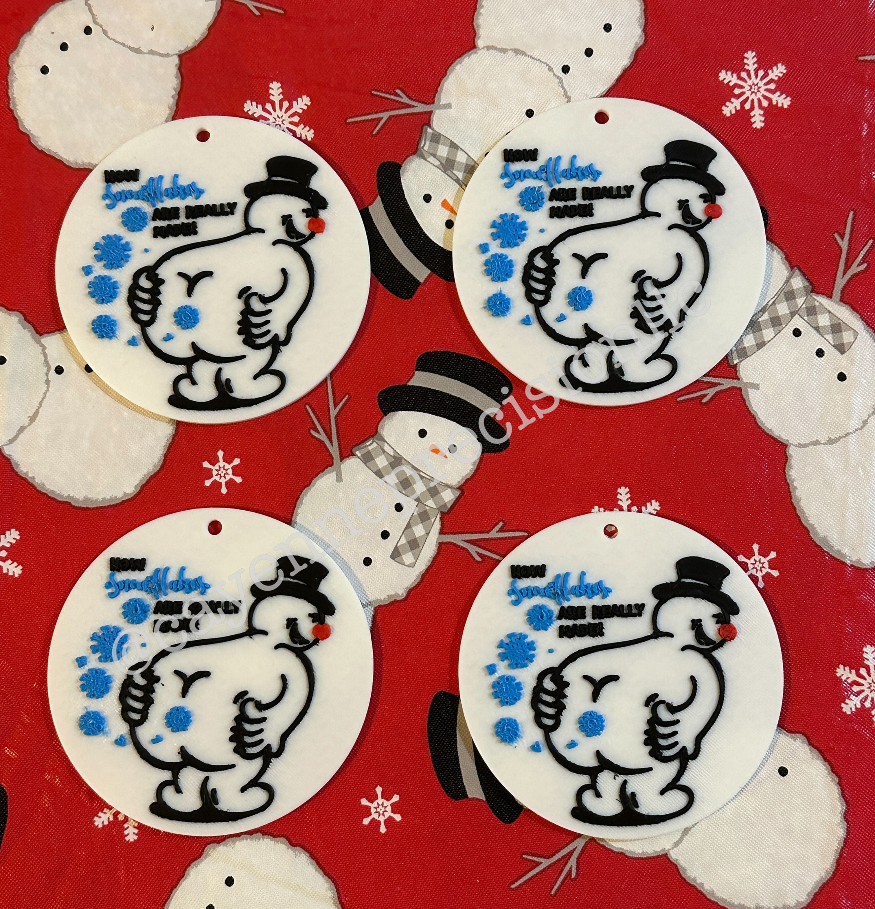 How Snowflakes Are Really Made Christmas Ornament Set