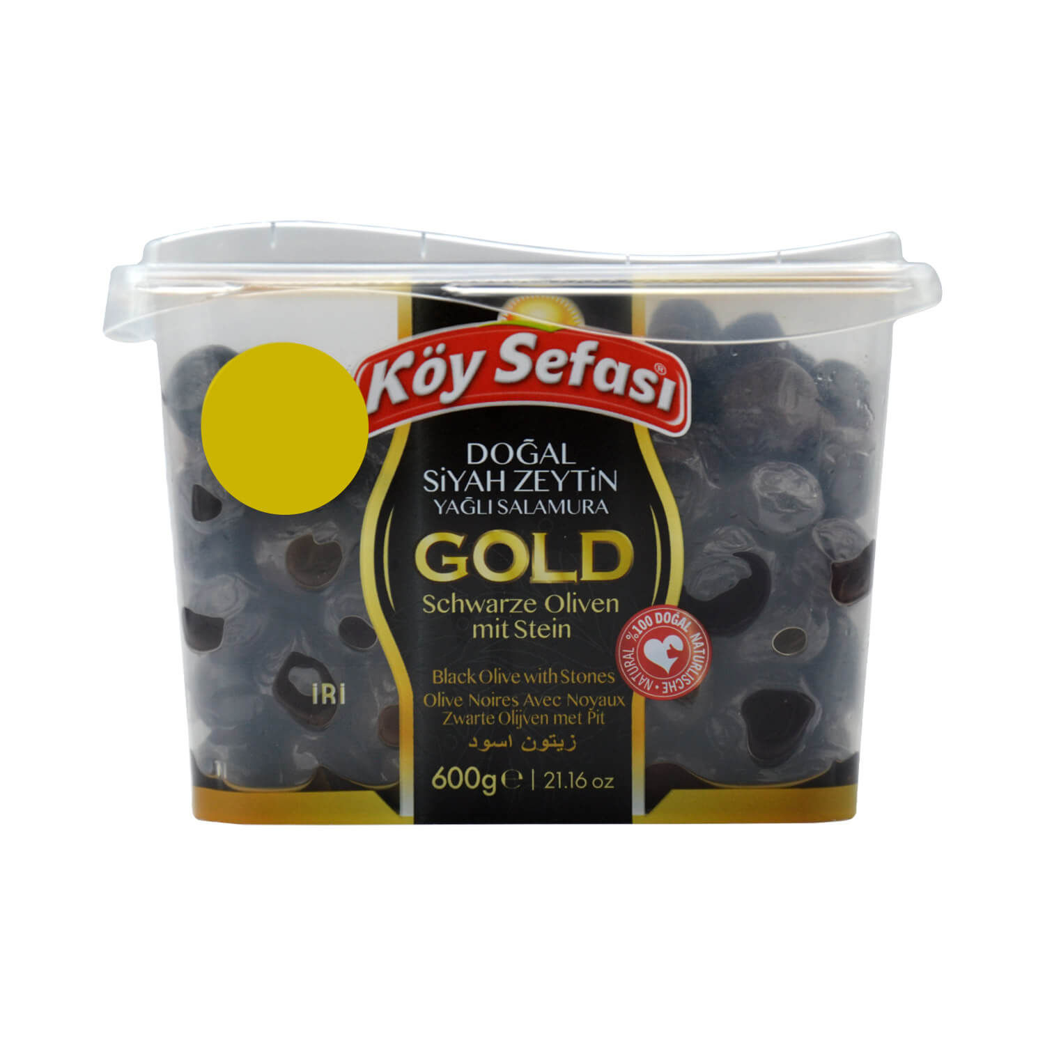 Köy Sefası Zwarte Olijven met Pit - Gold 600g