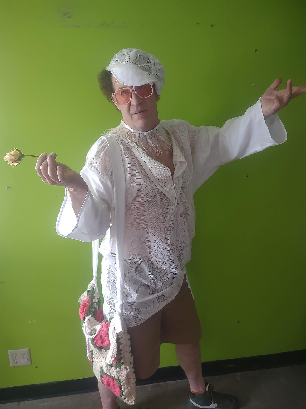 Thumbnail: XXL - Vintage Lace Long Sleeve Tunic