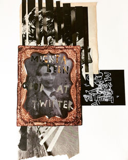 mighta been good a twitter, collage on acid-free paper