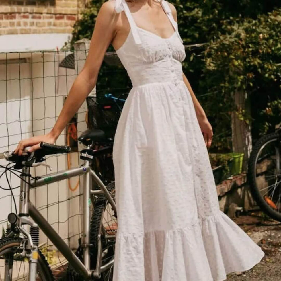 Women’s Linen Buttoned Down Square Neckline Sleeveless  Flared Maxi Dress