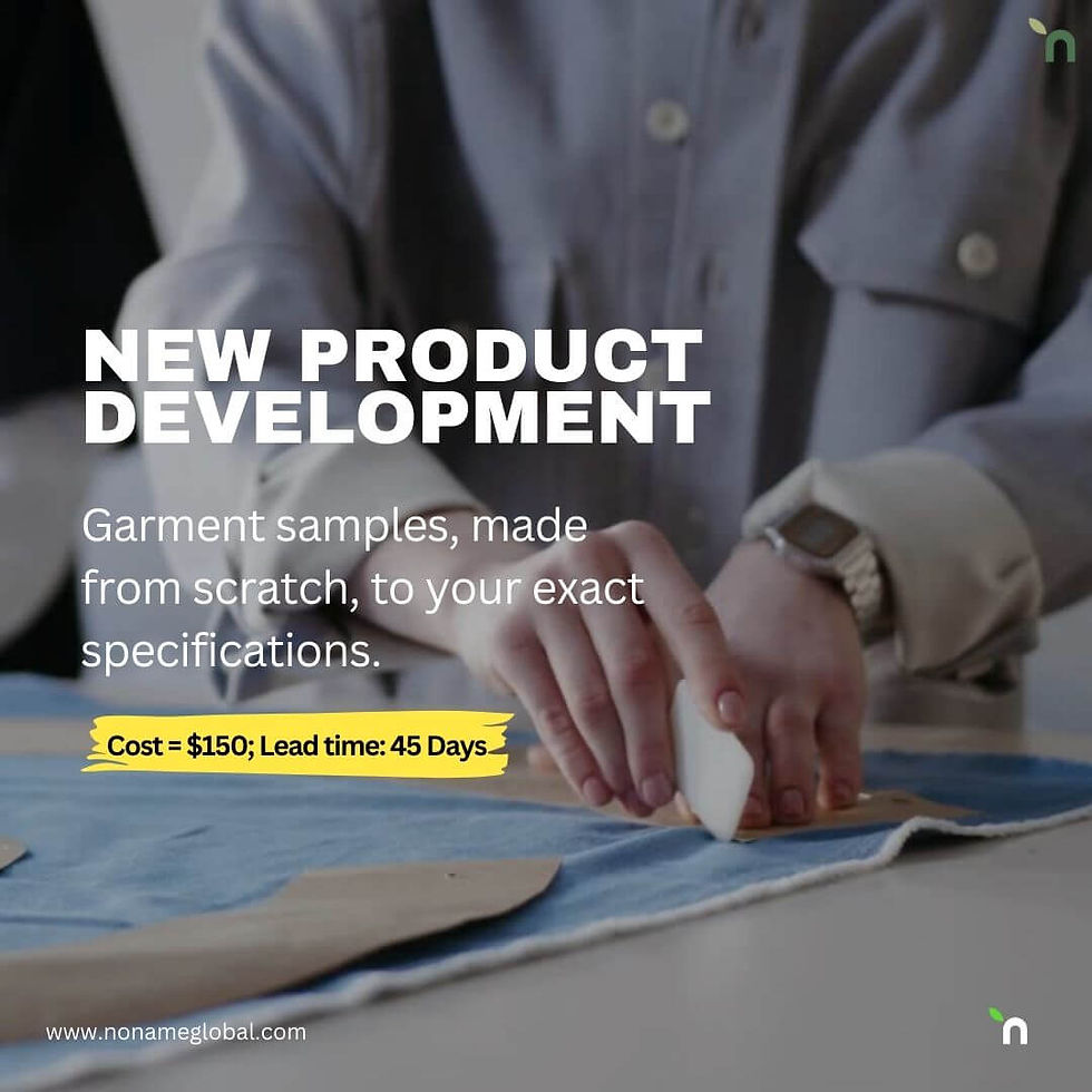 New product development, making samples for fashion brands.