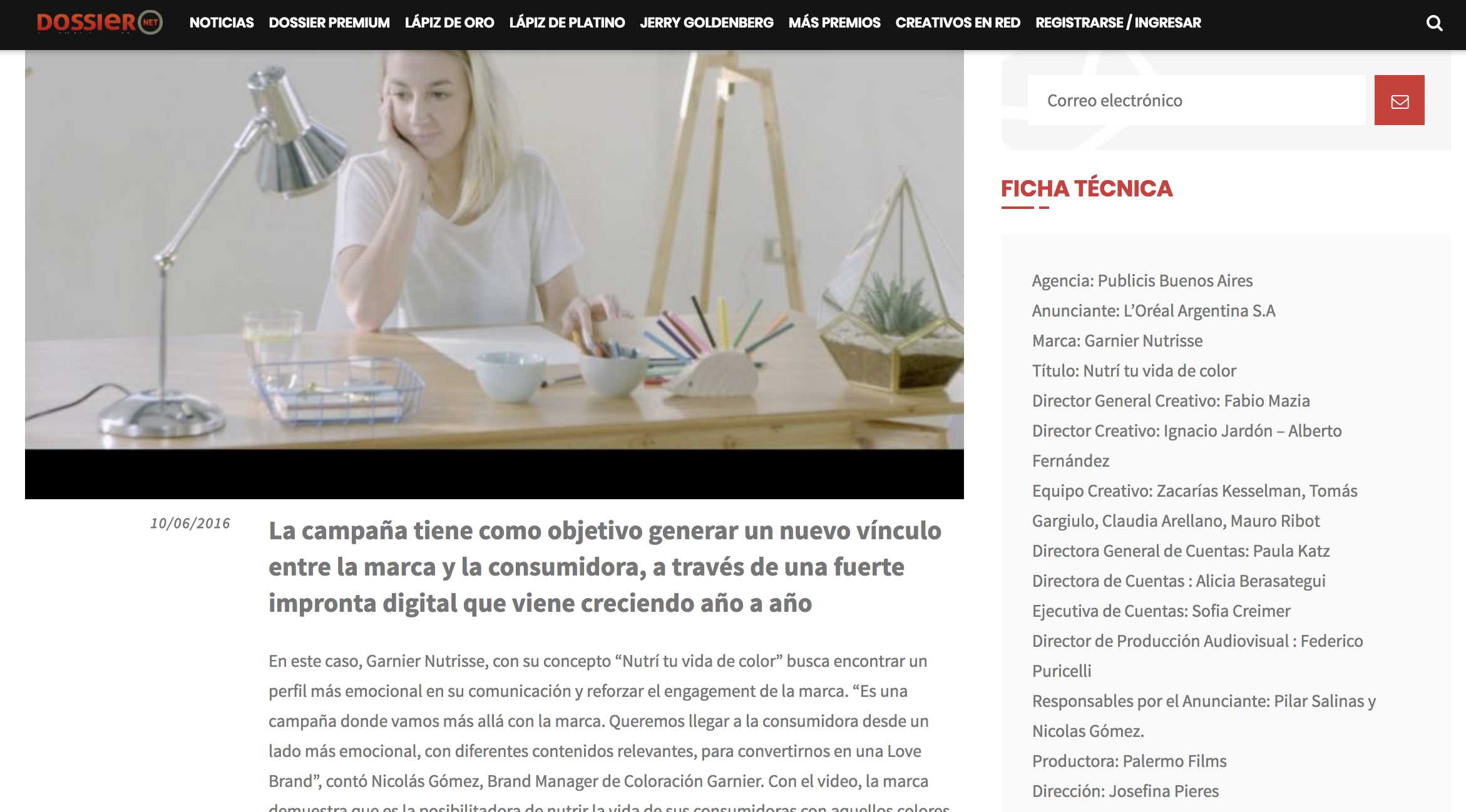 Dossier Net - Comercial Garnier