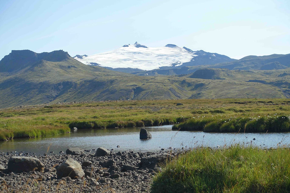 autumn arrives at the base of the glacier