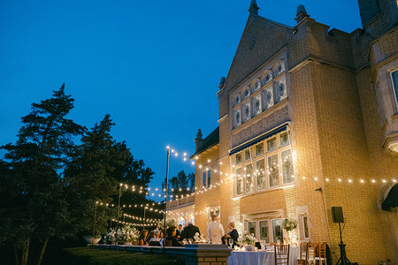 distant picture of outdoor reception space