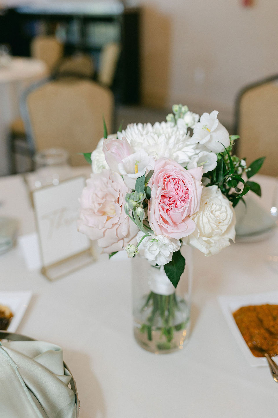 table scape with flower