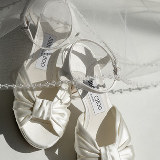 jimmy choo wedding heels detail shot