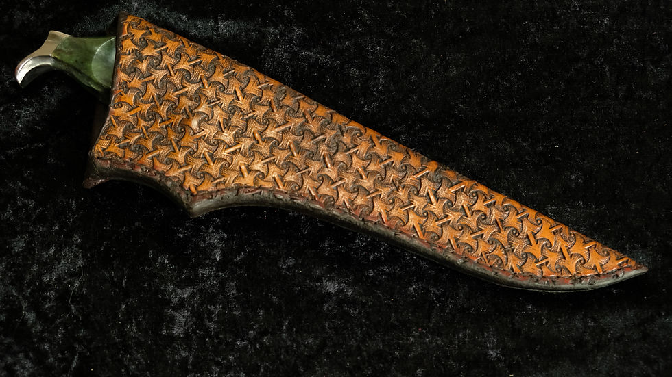 Tooled leather sheath