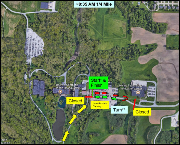 2025 1/4 Mile Race Route (Ages 8 and Under)