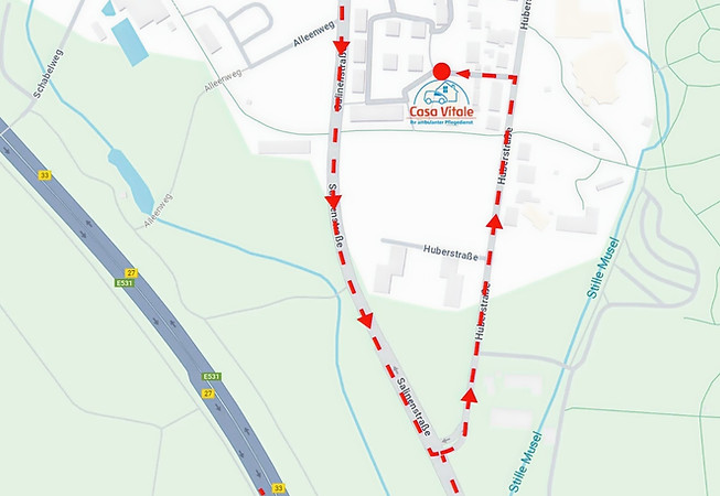 Wegbeschreibung/Anfahrt zu Casa Vitale