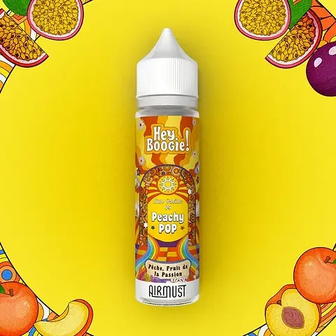 E liquide Peachy Pop Hey Boogie Airmust 60ml | Pche Fruit de la passion | Fruit | Pontivy Loudac Plaintel E liquide Peachy Pop Hey Boogie Airmust 60ml | Pche Fruit de la passion | Fruit | Pontivy Loudac Plaintel