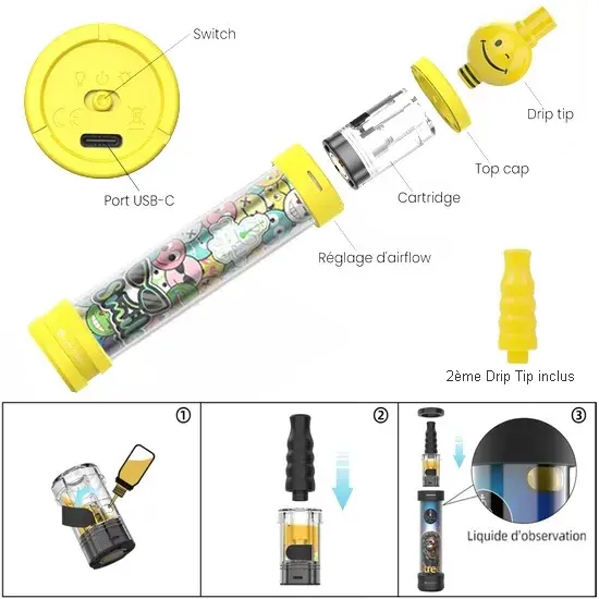 Miniature : Chicha Electronique HOOKAH AIR SMILE Fumytech