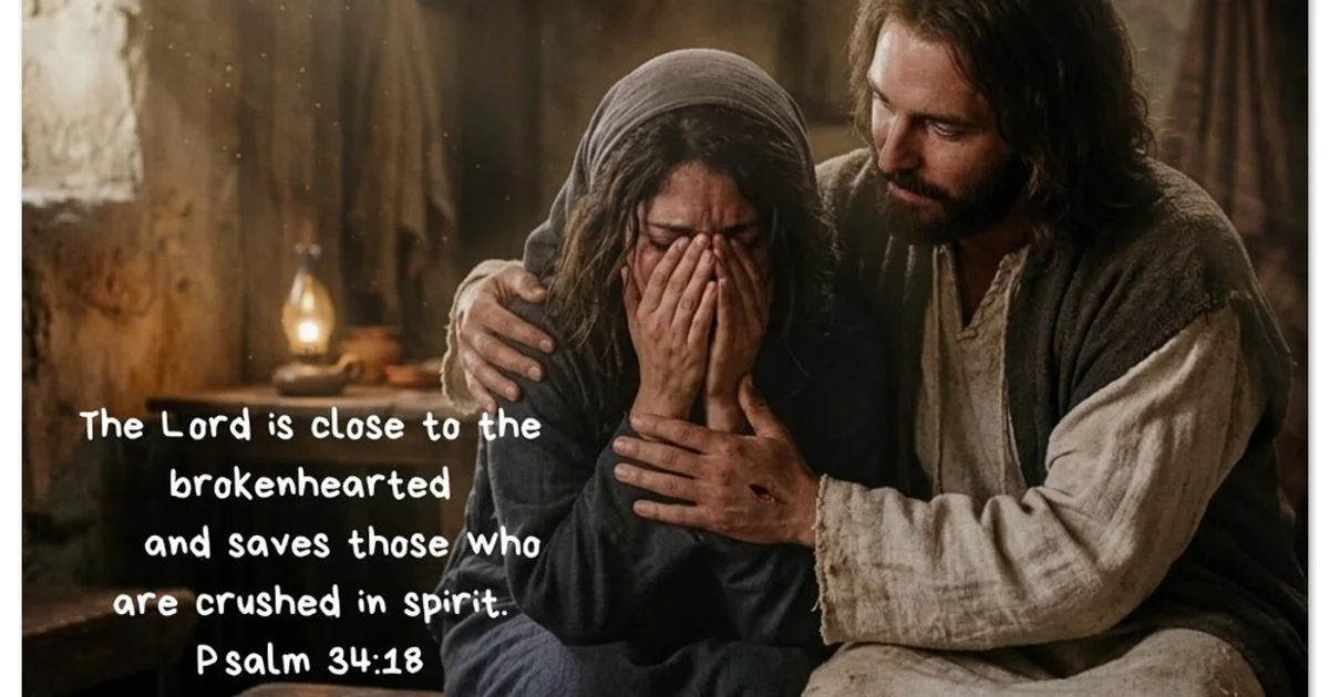 The Lord is close to the brokenhearted - Classic Semi-Glossy Paper Poster