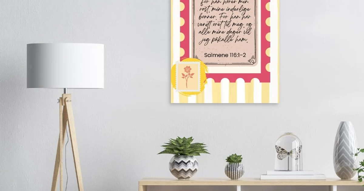 Gud hører min røst |Klassisk matt Bibelplakat