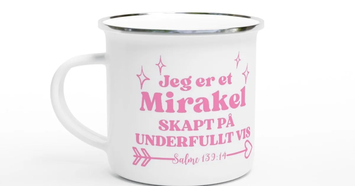 Jeg er et mirakel - robust emaljekopp