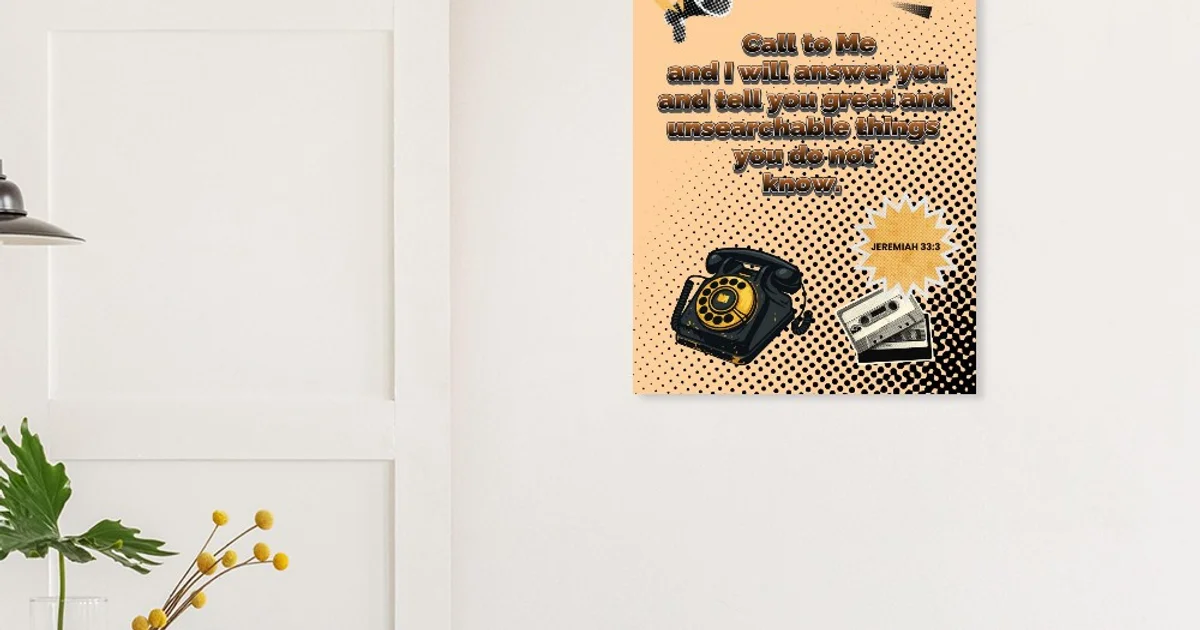 Call to Me and I will answer | Retro Matte Paper Poster