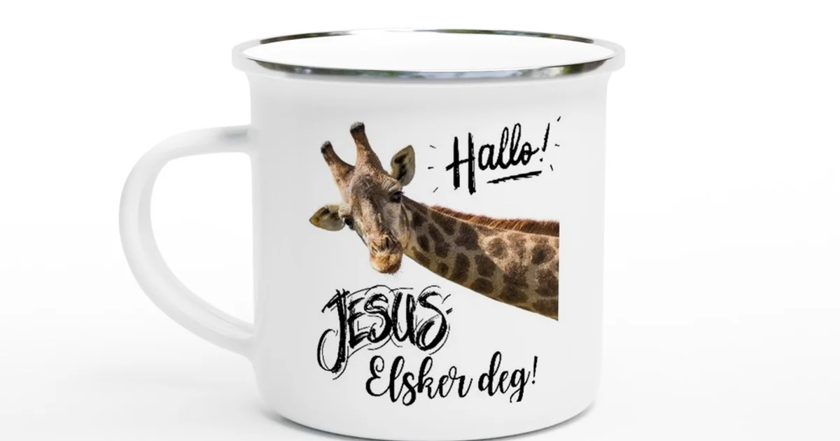 Jesus elsker deg - emaljekopp